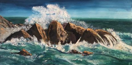 Sea Spray 24 x 48 | Acrylic on Canvas